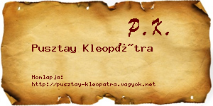 Pusztay Kleopátra névjegykártya